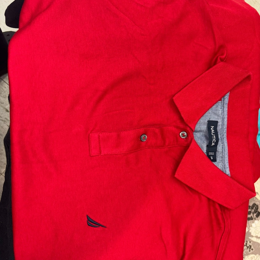 Nautica Men's Bright Red Polo Shirt